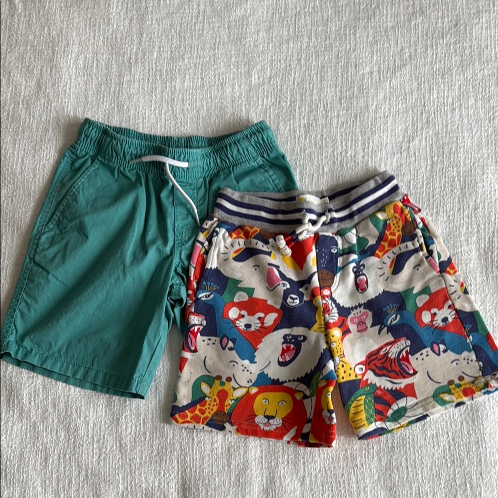 Colorful Kids Animal Print Shorts Set